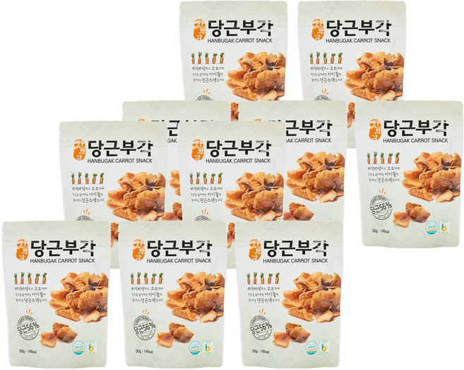 한부각 당근부각, 30g, 10개