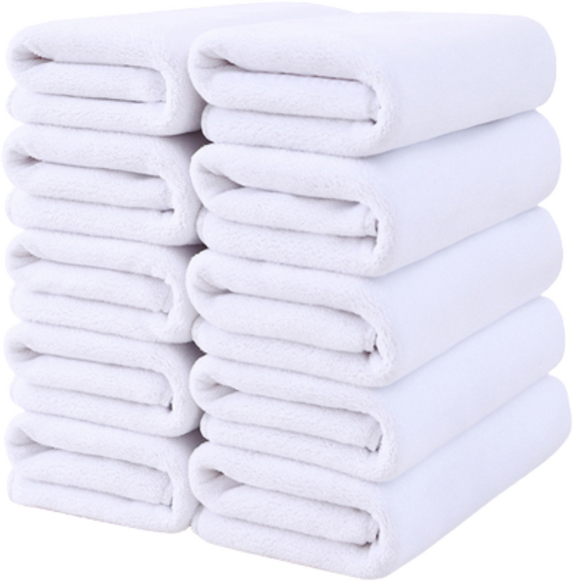 리빙무아 홈 보들 미용 타올 85g 면사, 화이트, 10개