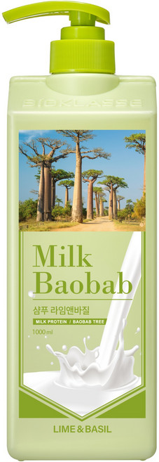 밀크바오밥 샴푸 라임앤바질, 1L, 1개