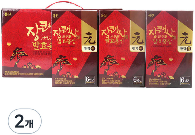웅진식품 장쾌삼 발효홍삼 활력원 선물세트, 2.4L, 2개