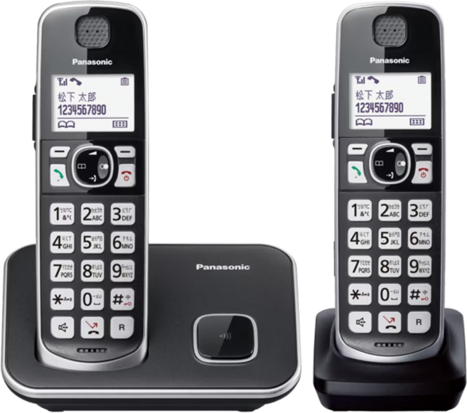 Panasonic DECT長輩用數位無線電話 雙子機 原廠保固, KX-TGE612TWB, 1組