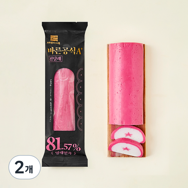 새로미어묵 바른공식 A+ 진달래, 140g, 2개