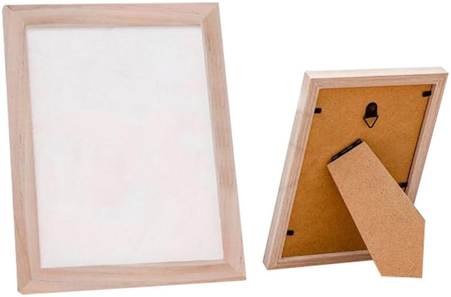 木質無印風掛擺兩用相框 A-1.5T, 原木紋, 1個