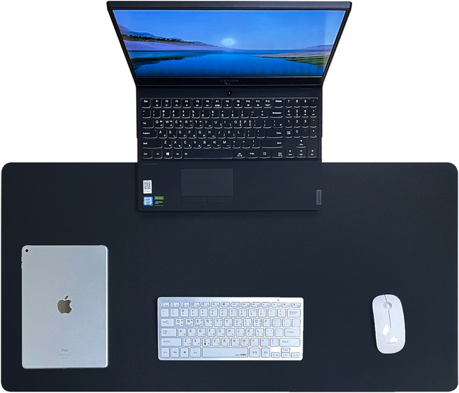 루비아르 대형 가죽 데스크매트, 블랙