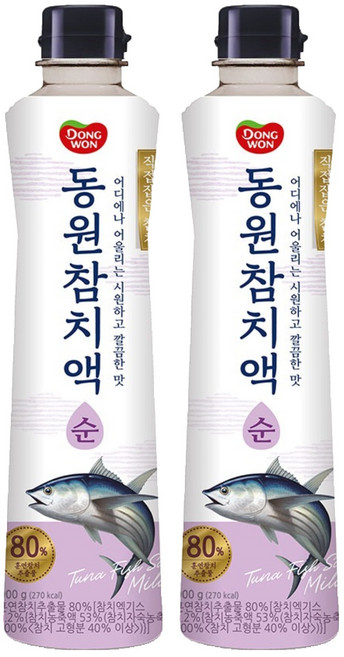 동원 참치액 순, 900g, 2개