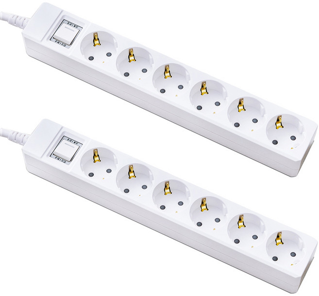 엘리펀탭 자동소화 통합 멀티탭 6구, 3m, 2개