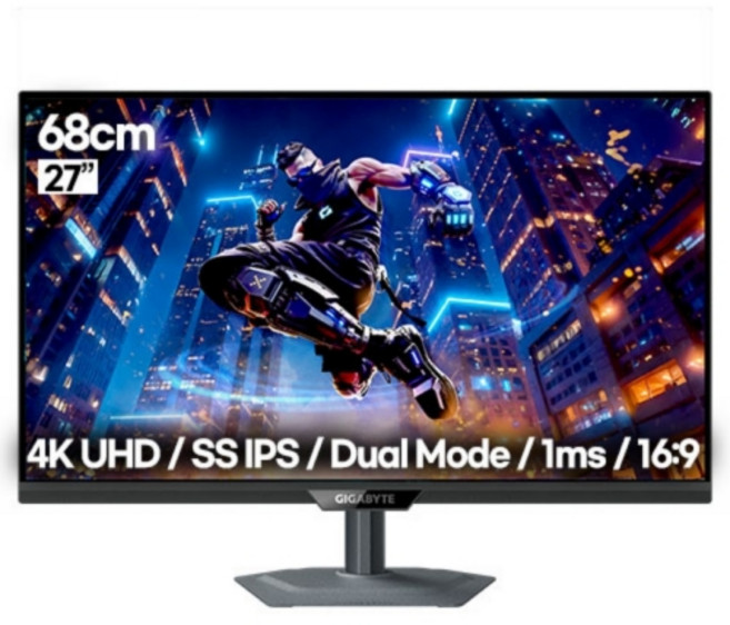 기가바이트 4K UHD 160Hz 블랙 게이밍모니터 M27UP 듀얼모드 HDR, 68cm