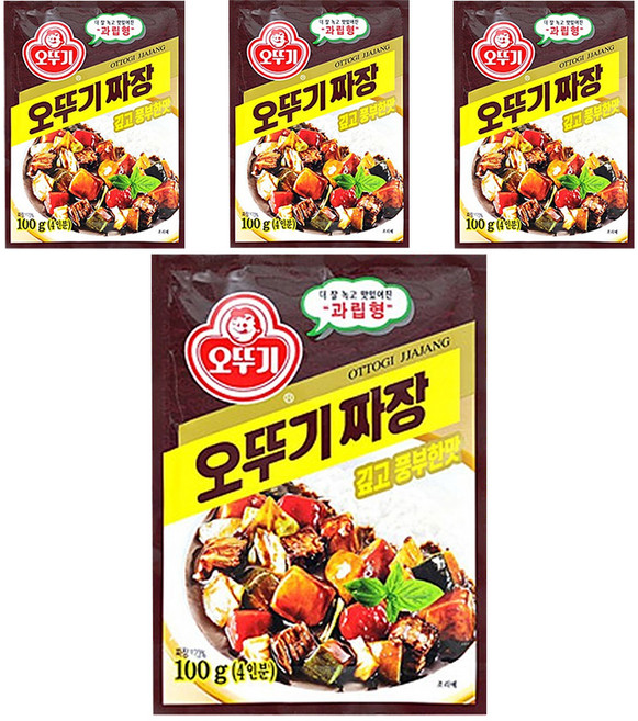 오뚜기 짜장 깊고 풍부한맛 과립형, 100g, 4개