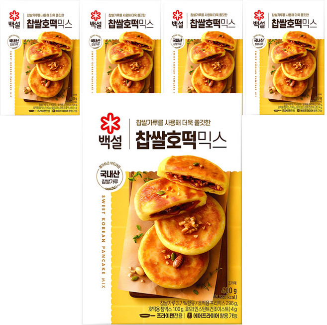 백설 찹쌀 호떡믹스, 400g, 5개