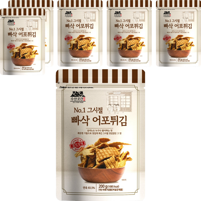 그시절 빠삭 어포 튀김, 200g, 6개