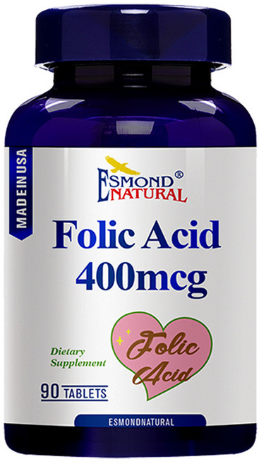 ESMOND NATURAL 愛司盟 葉酸食品錠 400mcg, 90顆, 1瓶