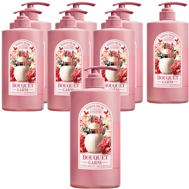 부케가르니 실크 케라틴 트리트먼트 화이트머스크, 1L, 8개