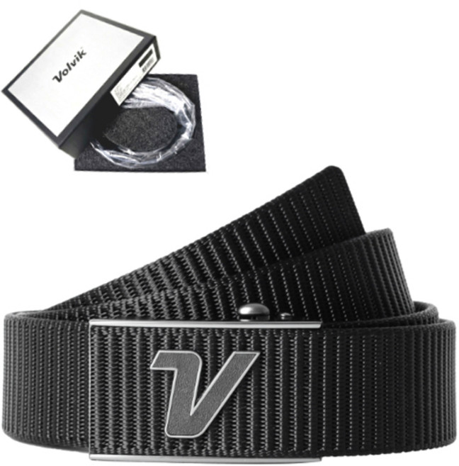 볼빅 남성용 VBFB 무광 자동벨트, 블랙, 1개