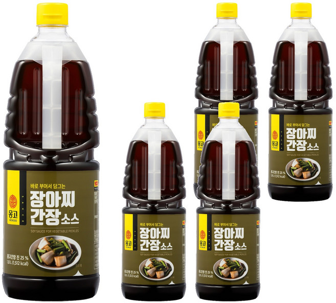 몽고 장아찌 간장소스, 1.8L, 5개