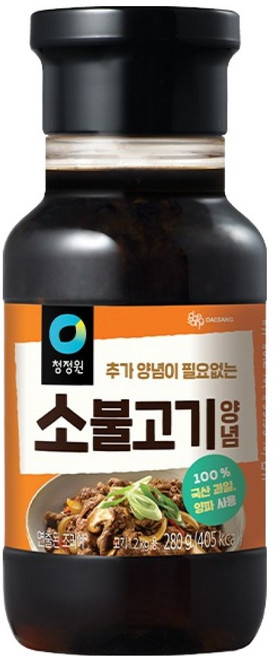 청정원 명가 소불고기 양념, 280g, 1개