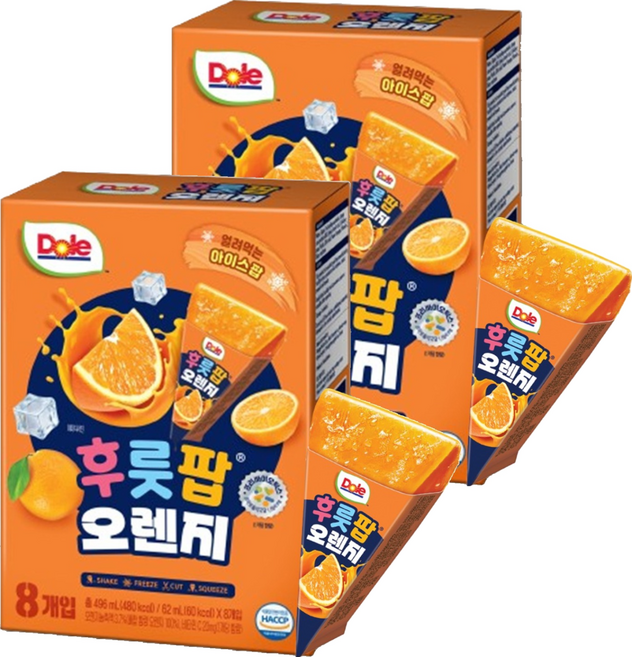돌 후룻팝 오렌지, 62ml, 16개