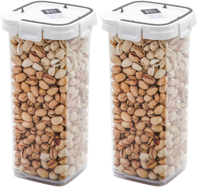 수납이야기 스카이락 정 오픈캡 4호 밀폐용기, 2개, 1.8L