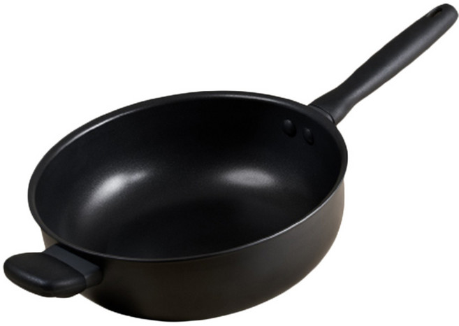 MEYER 美亞 鎧甲系列導磁不沾高深平底鍋 全黑陽極氧化鍋身 多層設計強化陶瓷不沾塗層, 26cm, 1個