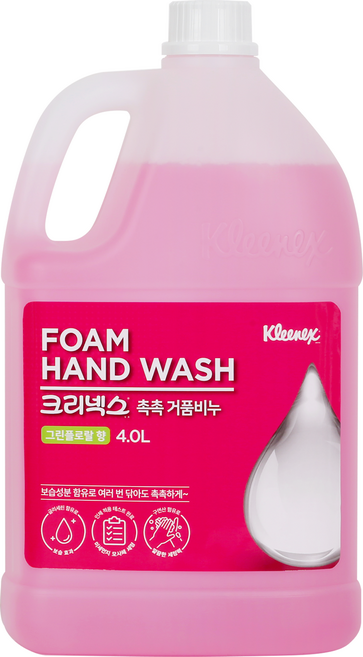 크리넥스 촉촉 거품비누 그린플로랄향, 4L, 1개