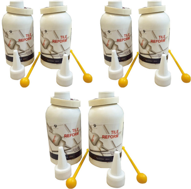 家適帝 瓷磚汙垢剋星 防霉亮白美縫劑, 6瓶, 280ml