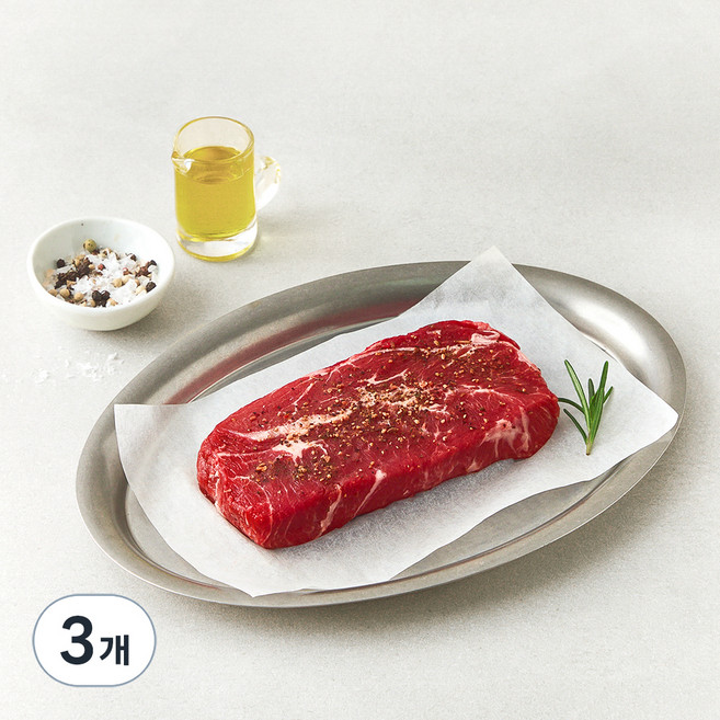 푸드랩플러스 부채살 시즈닝 스테이크, 200g, 3개