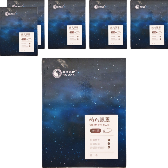 HODAF 厚德漢方 熱敷蒸氣眼罩 檀香, 10片, 6盒