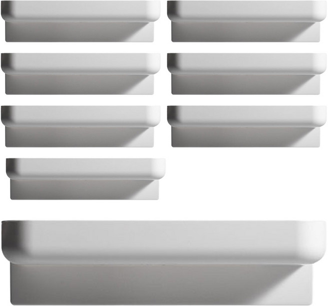 앤티스 라운딩디자인 접착식 수납박스 소형, 8개