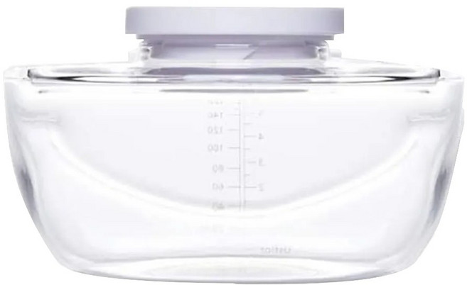 Super mama Air Plus 吸乳器配件 集乳瓶+密封蓋, 1組, 透明