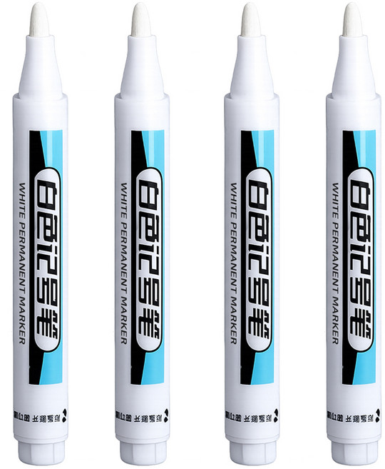 다다 유성 마카펜 2.5mm, 화이트, 4개