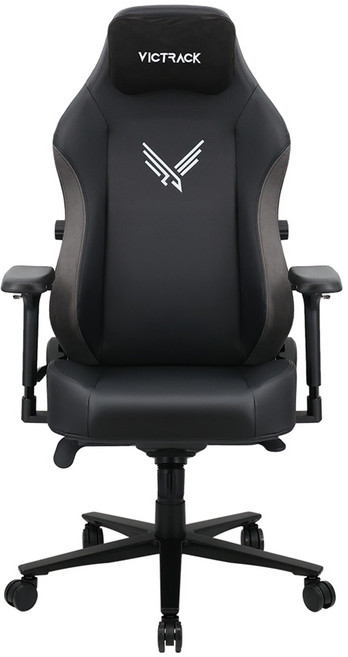 빅트랙 마그네틱 헤드 고급형 가죽 게이밍 의자 PGC-01, 블랙+실버