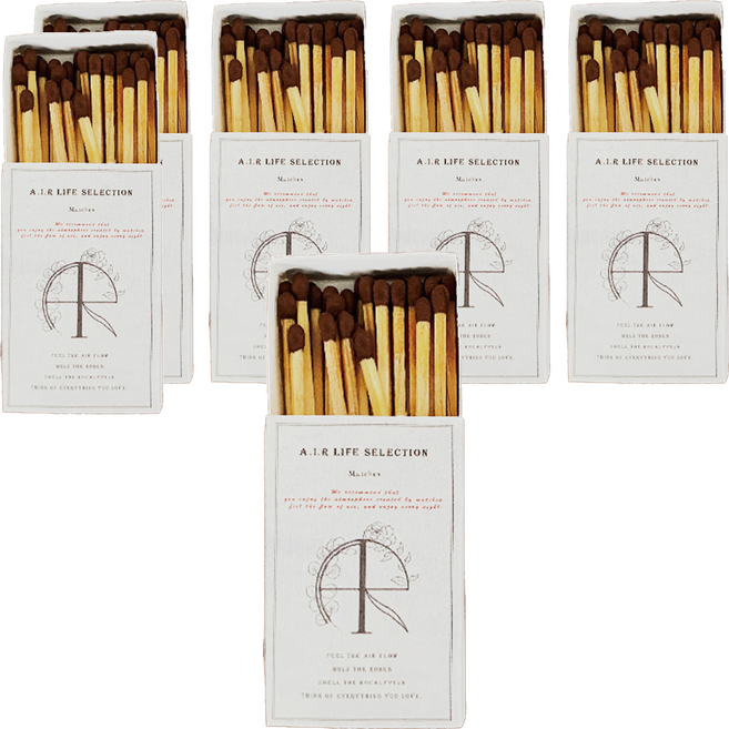 空氣選物 復古火柴盒 米色, 6盒