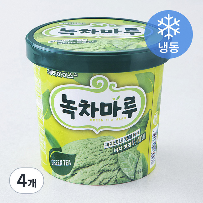 해태아이스 녹차마루 (냉동), 660ml, 1개입, 4개