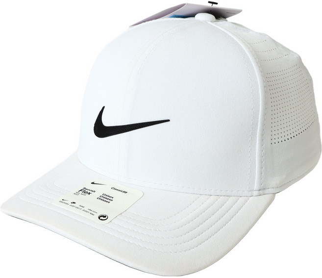 NIKE 耐吉 男女通用 Dri-FIT Arovel Classic 99 運動機能帽 BV1073, 白色 + 黑色, 1個