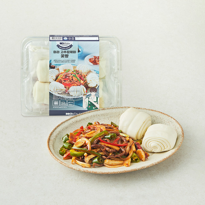 노키친 마라 고추잡채와 꽃빵 밀키트, 601g, 1개