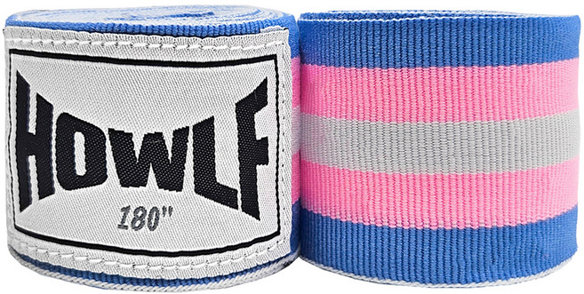 하울프 셀렉트 복싱 핸드랩 양손착용 세트, 블루 + 핑크 + 화이트, 1세트