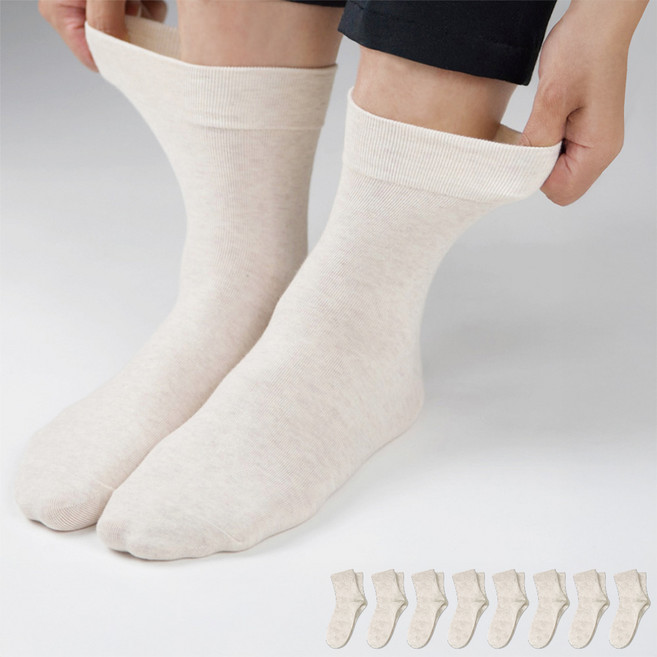 구냥씩 남성용 조이지 않고 편안한 무압박 양말 8켤레 세트