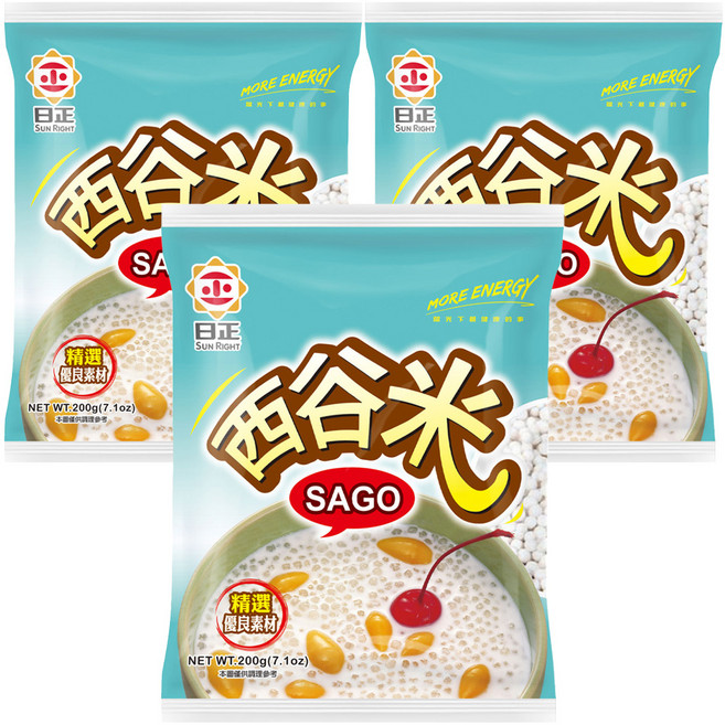 日正食品 西谷米, 200g, 3包