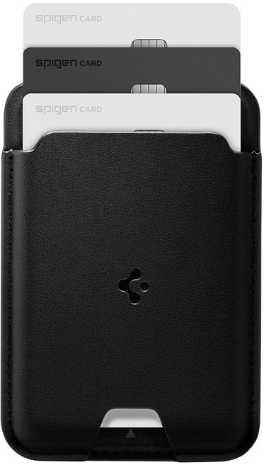 슈피겐 맥세이프 가죽 카드 지갑 발렌티누스 카드케이스 3장수납 AFA05760, 1개, 블랙(아이폰용_3장수납)