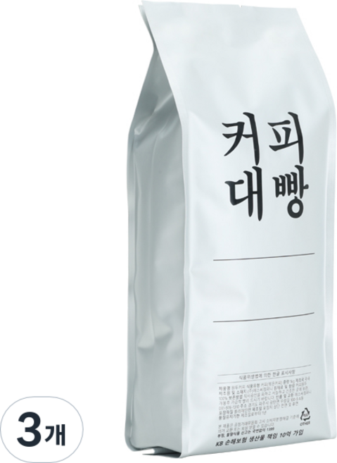 커피대빵 콜롬비아 센서리 블랜딩 원두커피, 홀빈(분쇄안함), 500g, 3개