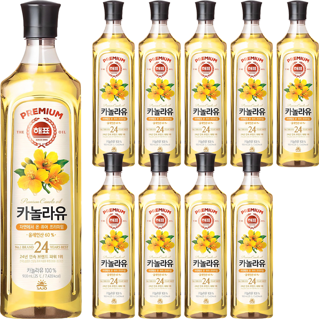 해표 카놀라유, 900ml, 10개