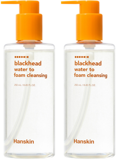 한스킨 블랙헤드 워터 투 폼클렌징, 2개, 250ml