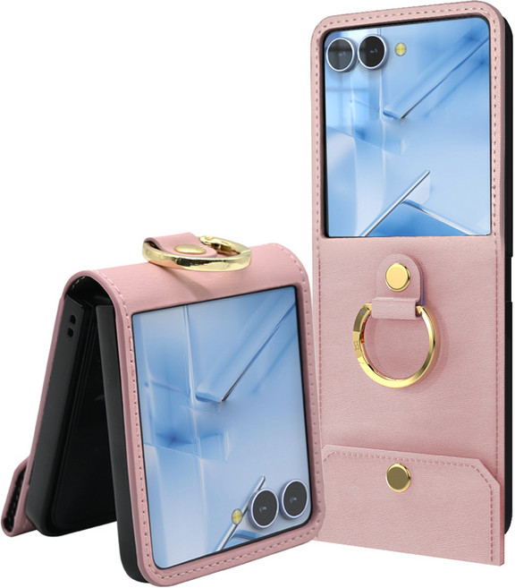 하이온 노바 카드수납 힌지보호 핑거링 가죽 휴대폰 케이스