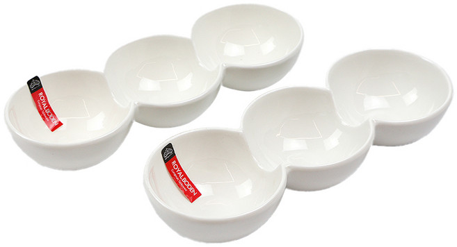 로얄보덴 세칸 찬기 나눔 접시 원형, 화이트, 2개