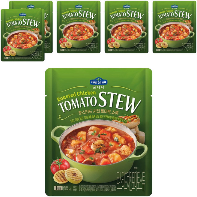 폰타나 로스티드 치킨 토마토 스튜, 250g, 6개