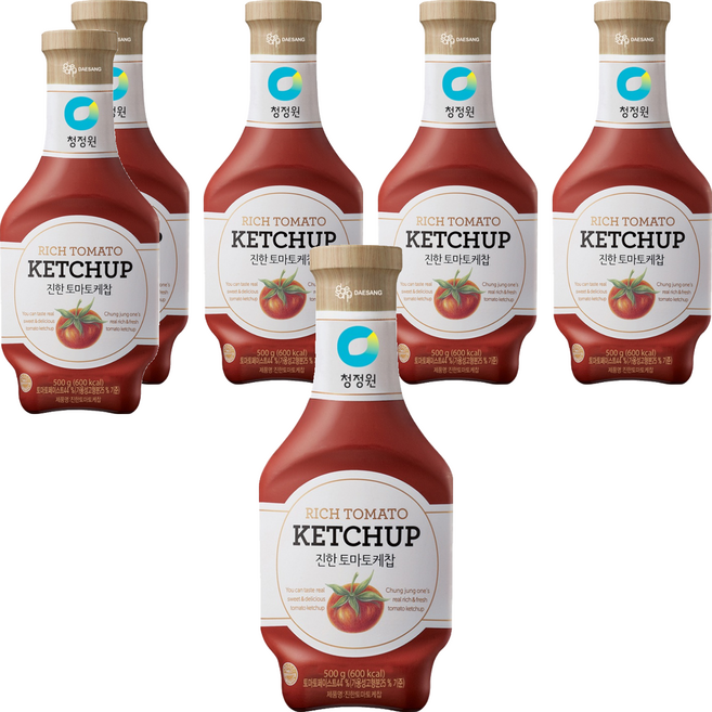 대상 청정원 진한케찹, 500g, 6개