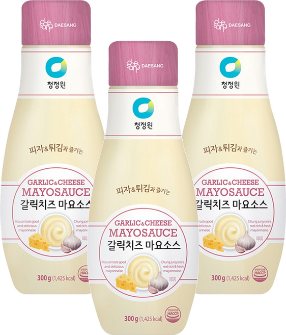 청정원 갈릭치즈 마요소스, 300g, 3개