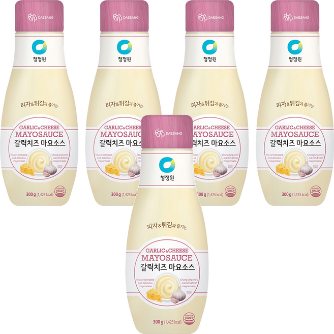 청정원 갈릭치즈 마요소스, 300g, 5개