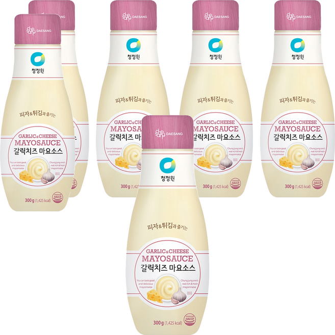 청정원 갈릭치즈 마요소스, 300g, 6개