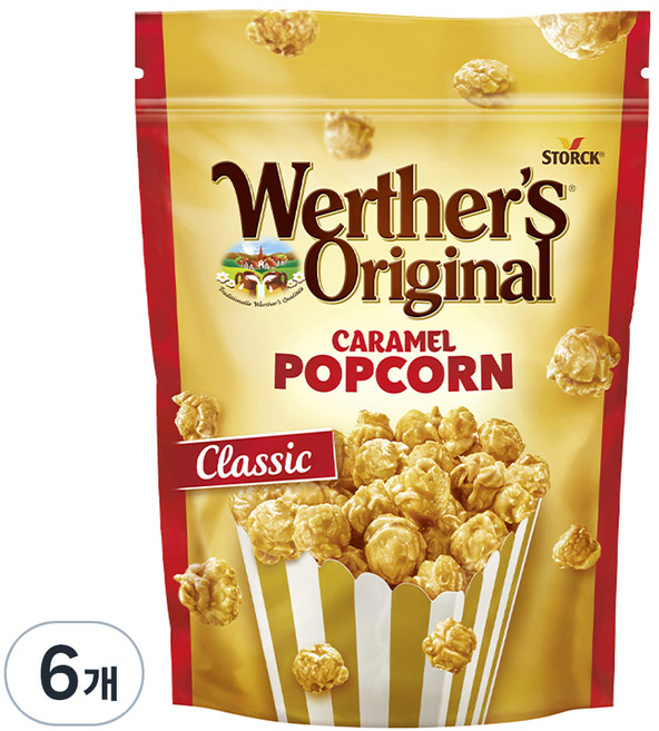 스톡 웨더스 오리지널 카라멜 팝콘 클래식, 6개, 140g