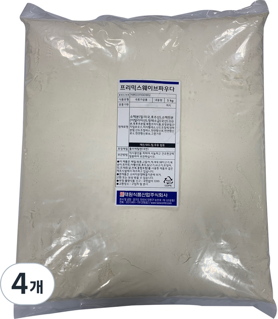 태원식품 프리믹스 웨이브 파우다, 5kg, 4개